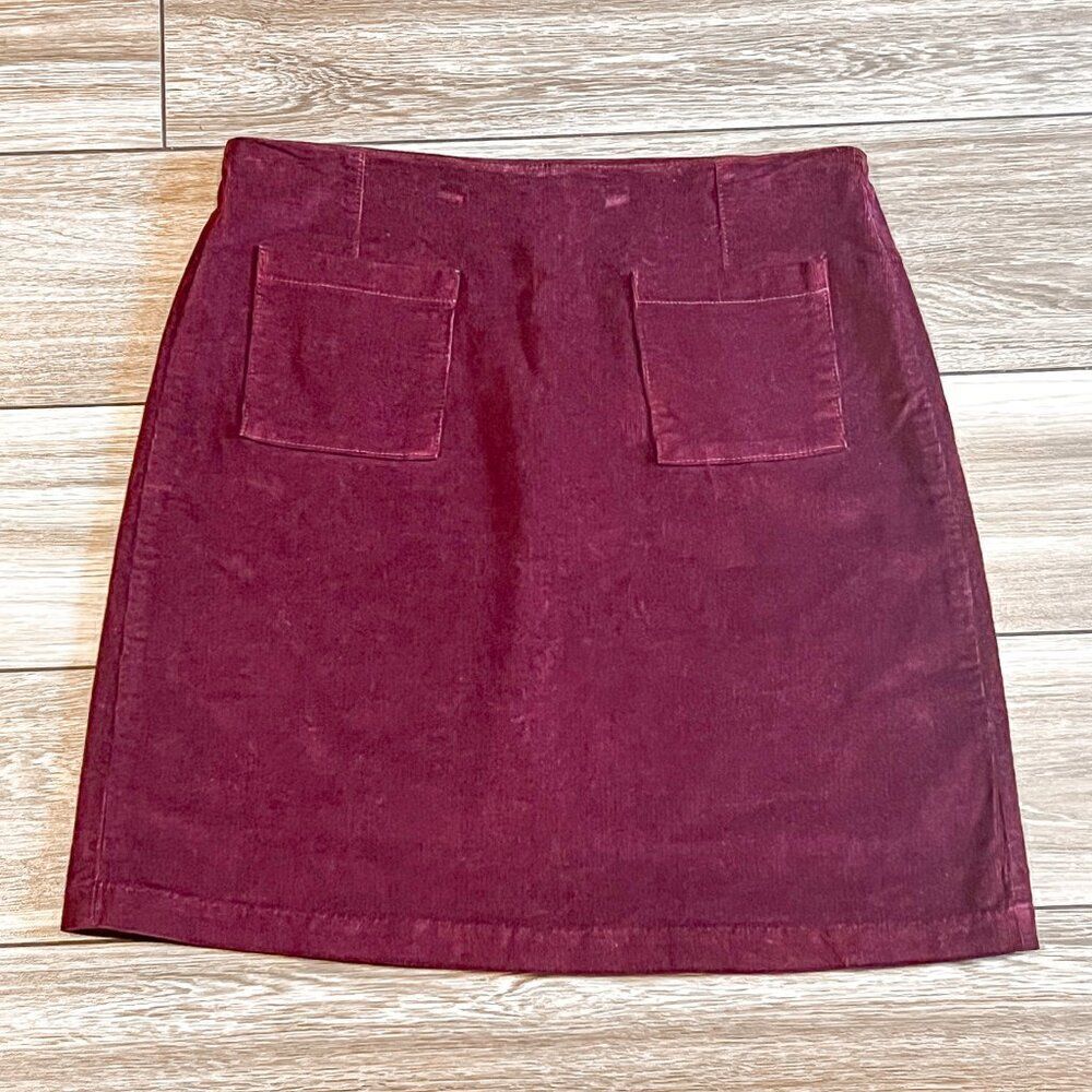 NEW! RARE Baldwin KC Kansas City Lucy Ribbed Mulberry Corduroy Skirt Size Small